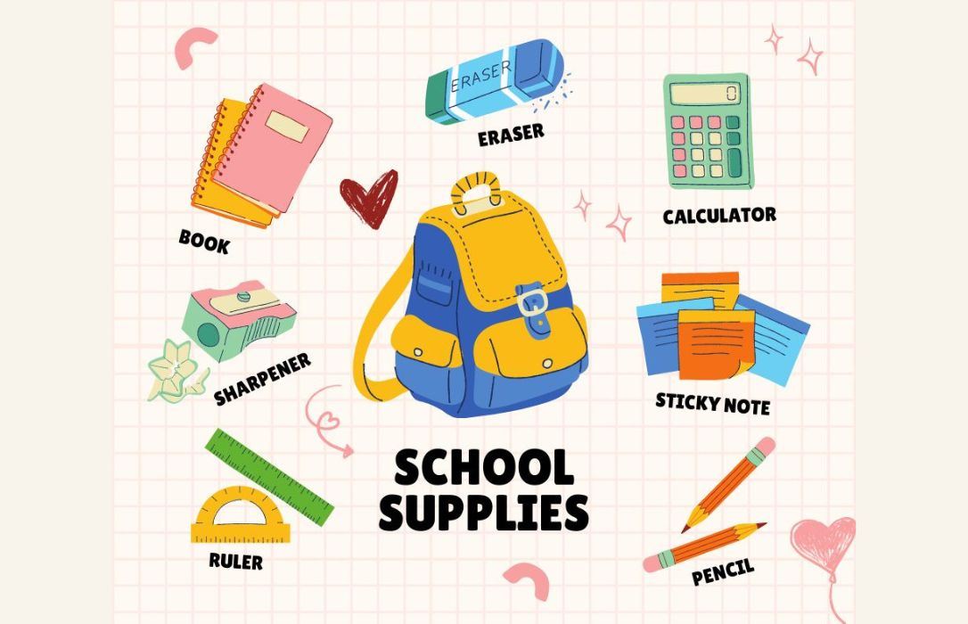  Backpack with school supplies